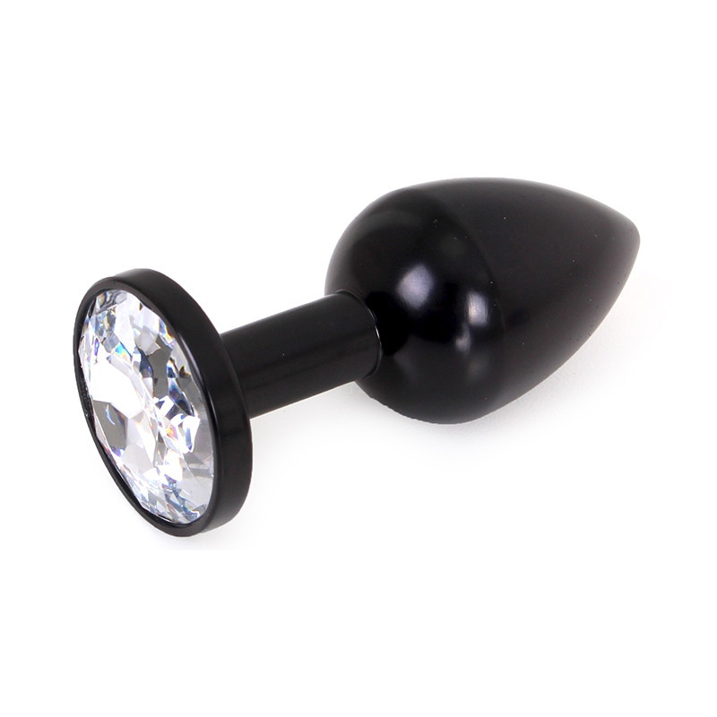 Kiotos Plug Bijou Anal Alu Gem light 6 x 2.8 cm Noir
